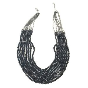 Black Beaded Necklace